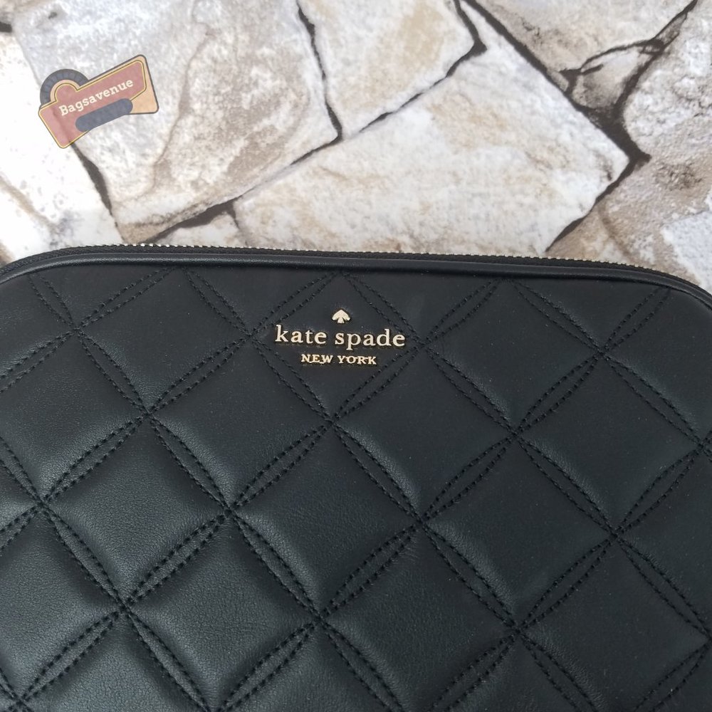 #bagsavenue quilted leather natalia double zip crossbody phone kate spade - Picture 2 of 8